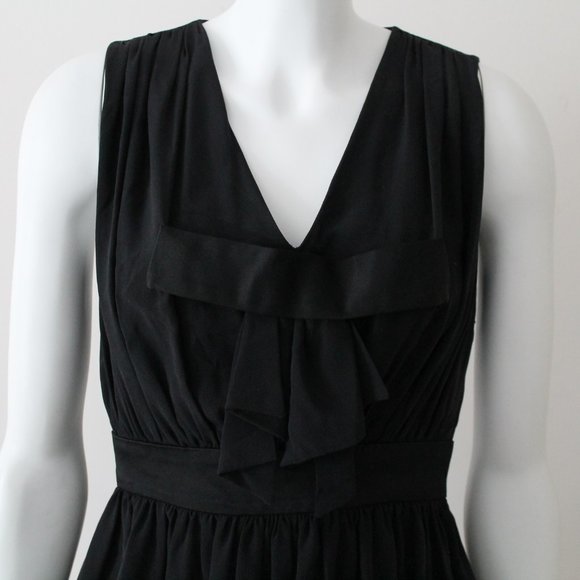 Prabal Gurung Bow Black Silk Blouse Top Size 0 - Picture 4 of 6